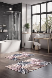 Mijölnir Juego de alfombrillas de baño de 2 piezas Multicolor